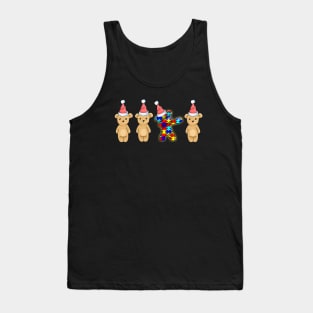 Autism Dabbing Christmas Bears Tank Top